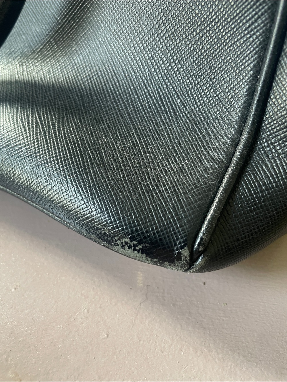 Prada Black Saffiano Leather Satchel with Gold Hardware - Picture 7 of 9